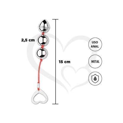 Dilatador anal con 3 bolas de metal